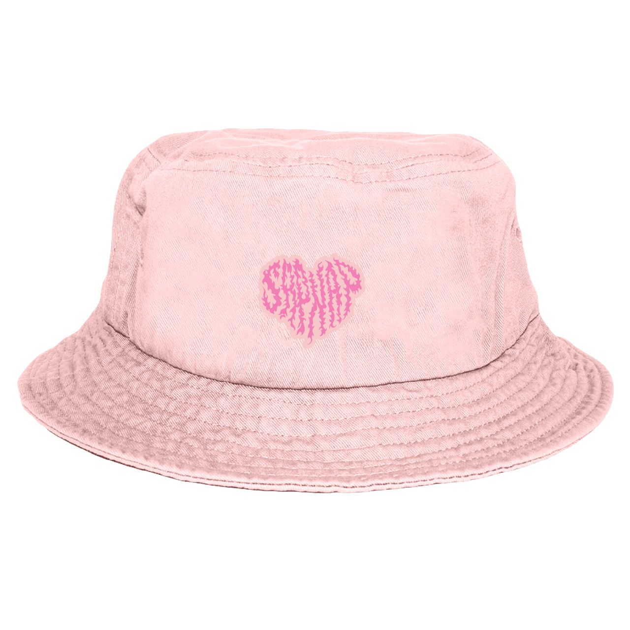 Sapnap Light Pink Flame Name Heart Bucket Hat