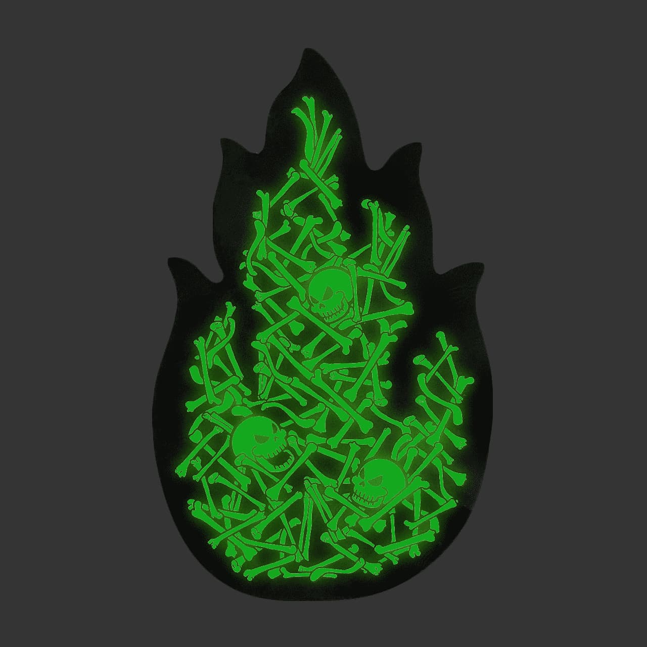 Sapnap Glow In The Dark Bone Flame Sticker