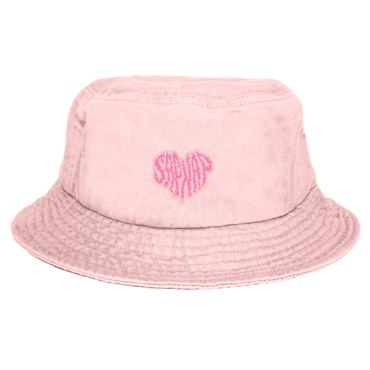 Sapnap Light Pink Flame Name Heart Bucket Hat